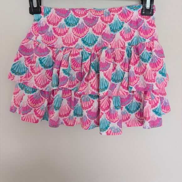 Tommy Bahama Girl's Skirt Ruffle Metallic Tie Skort Lined Seashells Size Medium - Picture 4 of 7